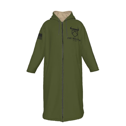 Long Fleece Zip Up Coat